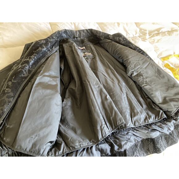 Wilsons Women's Black Leather Thinsulate Zip Out Liner Bomber Jacket Y2K 80s SzL - Picture 7 of 16